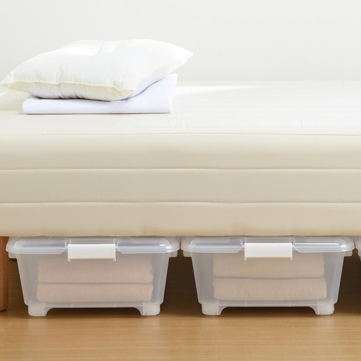 収納ケースベッド下収納BOXスモーク幅40×奥行75×高さ18cmコロ付き