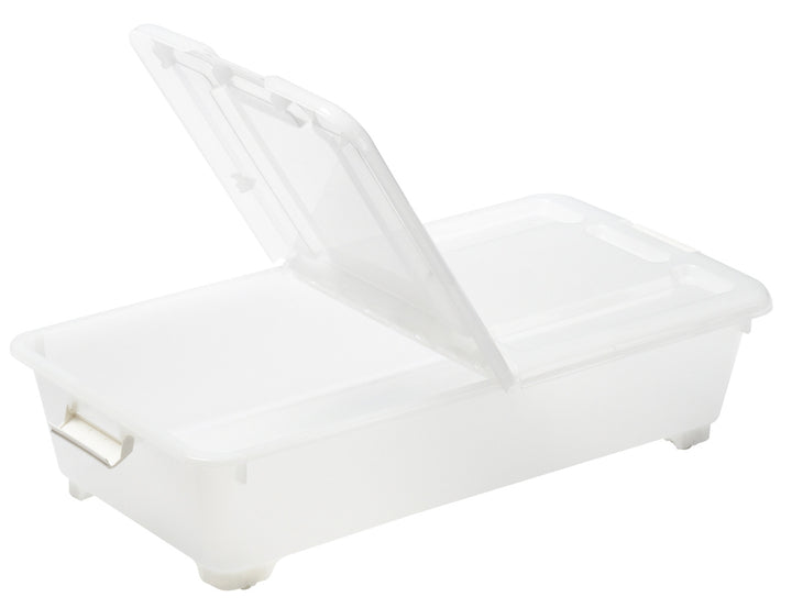 収納ケースベッド下収納BOXスモーク幅40×奥行75×高さ18cmコロ付き