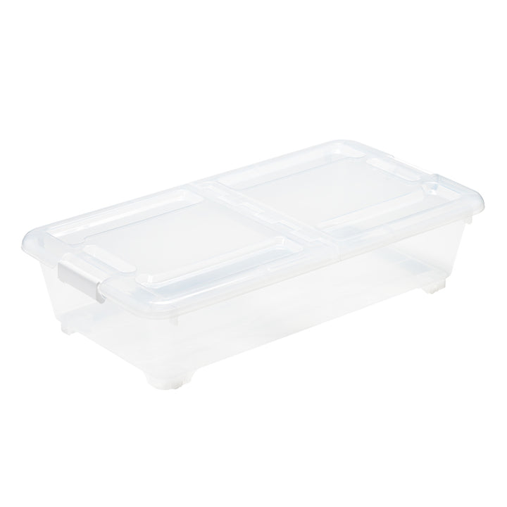 収納ケースベッド下収納BOXスモーク幅40×奥行75×高さ18cmコロ付き