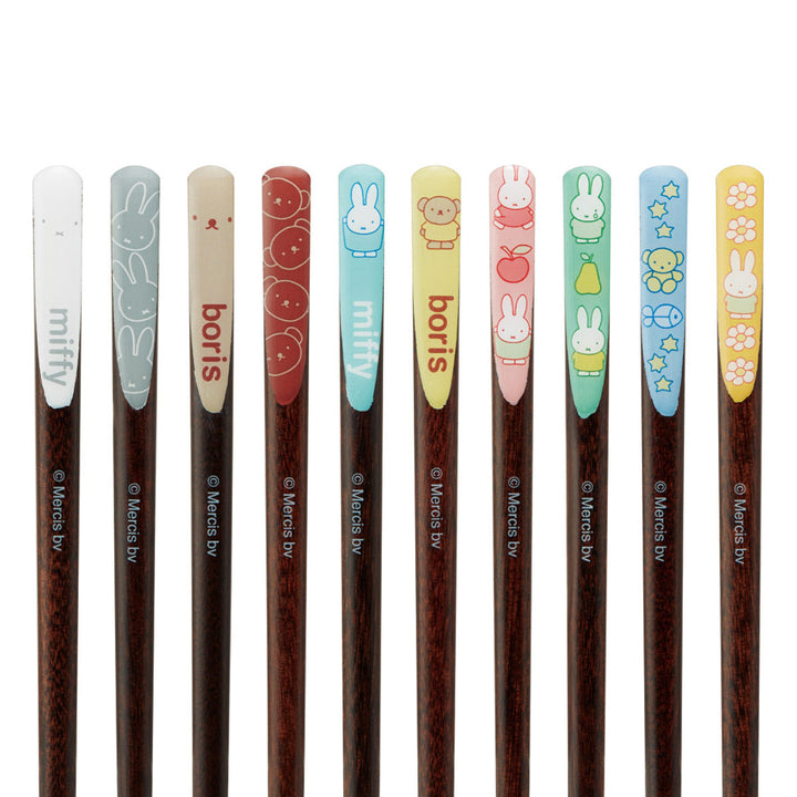 箸21cm天削げ箸10本セットミッフィー