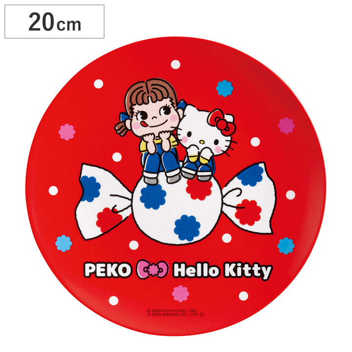 プレート薄肉メラミンプレートPEKO×キティ