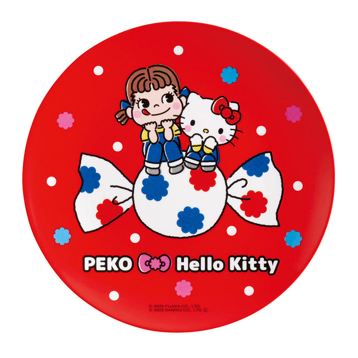 プレート薄肉メラミンプレートPEKO×キティ