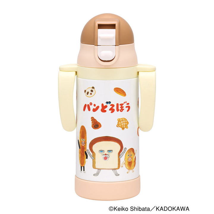 ベビーマグ2WAYストローステンレス水筒350ml保冷キャラクターパンどろぼう