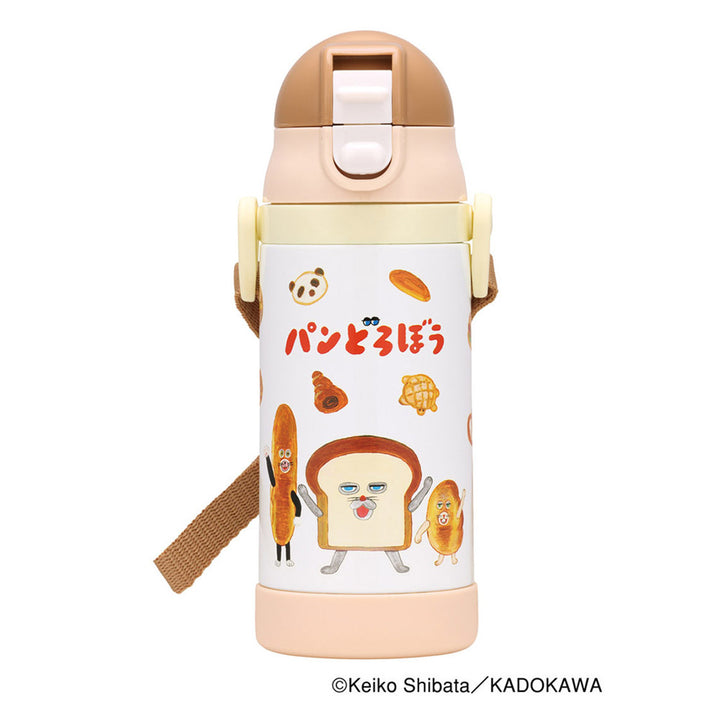 ベビーマグ2WAYストローステンレス水筒350ml保冷キャラクターパンどろぼう