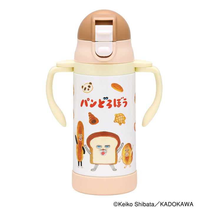 ベビーマグ2WAYストローステンレス水筒350ml保冷キャラクターパンどろぼう