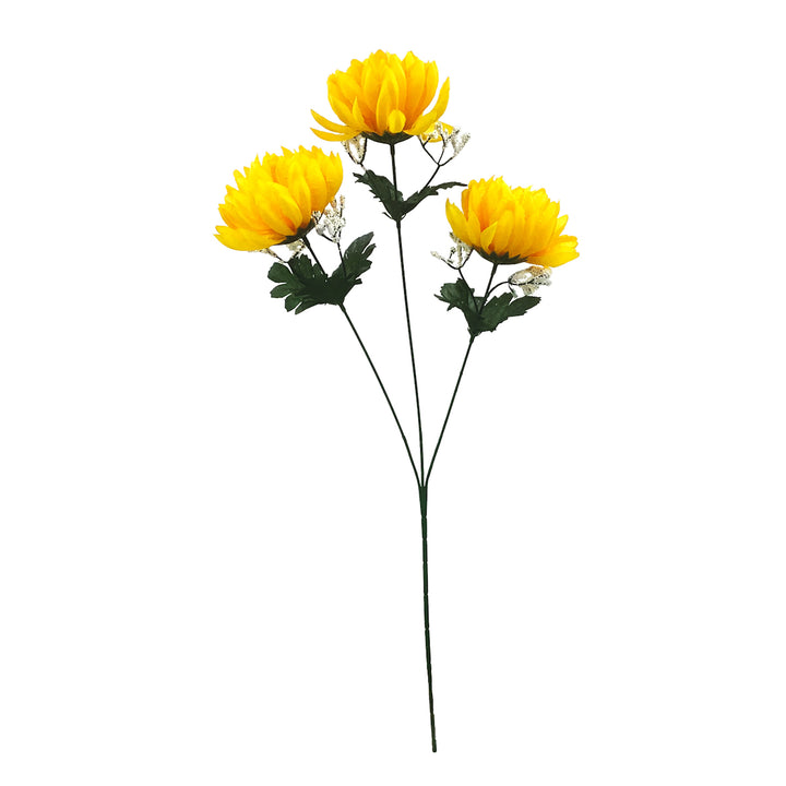 造花サンツキキク大ホワイトイエローパープル