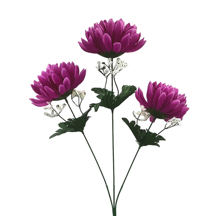 造花サンツキキク大ホワイトイエローパープル