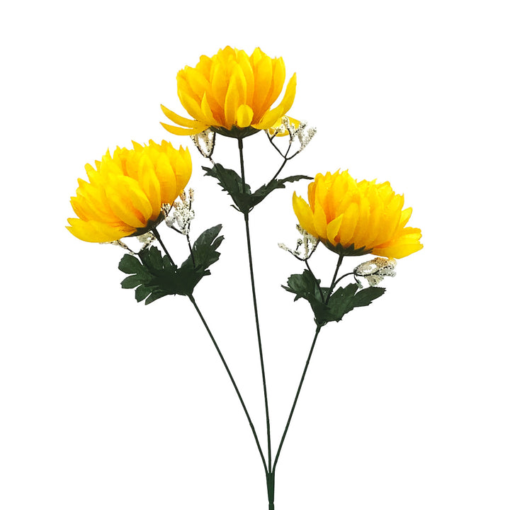 造花サンツキキク大ホワイトイエローパープル