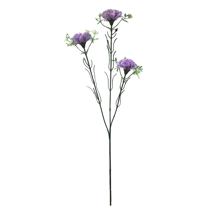 造花カーネーションスプレーホワイトラベンダーピンク