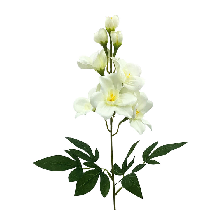 造花デルフィニウムスプレーホワイトライラック