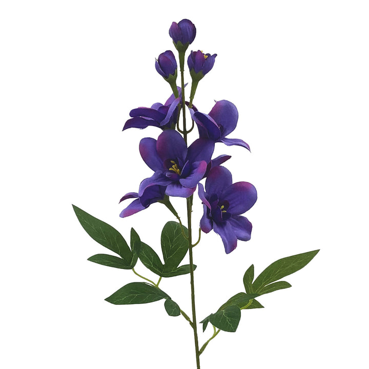 造花デルフィニウムスプレーホワイトライラック