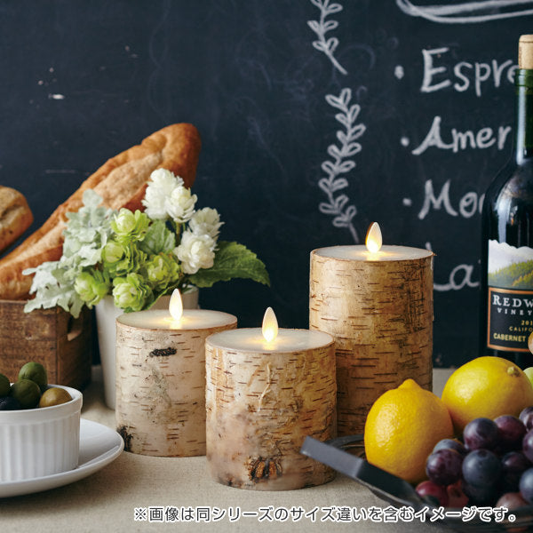 キャンドルLEDLUMINARAルミナラバーチピラー3.5×6インチゆらぎ