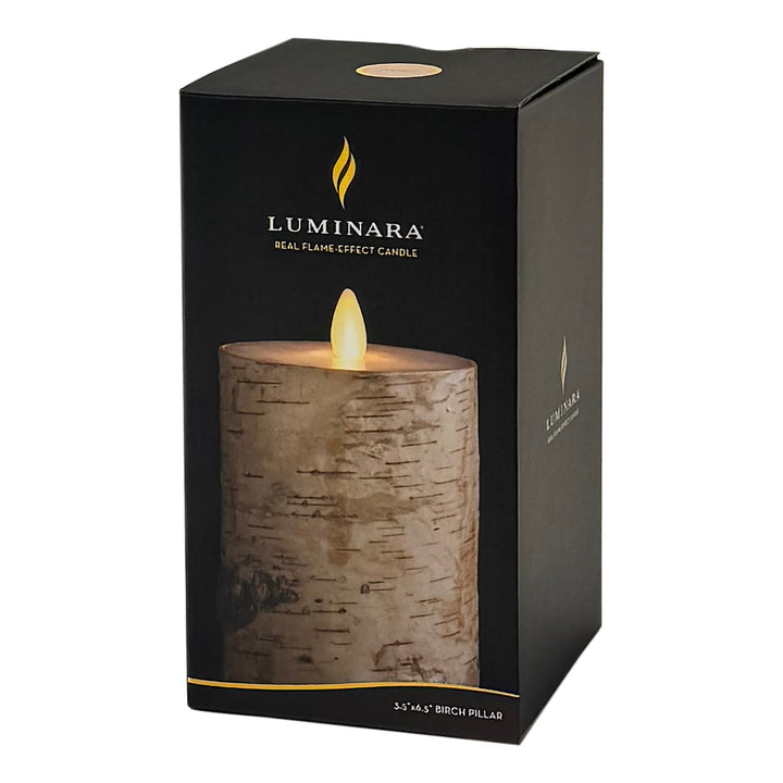 キャンドルLEDLUMINARAルミナラバーチピラー3.5×6インチゆらぎ