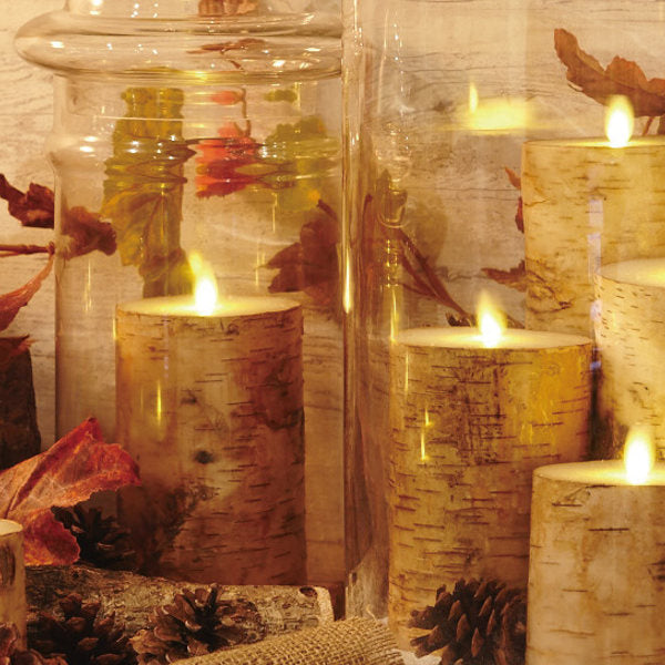 キャンドルLEDLUMINARAルミナラバーチピラー3.5×6インチゆらぎ