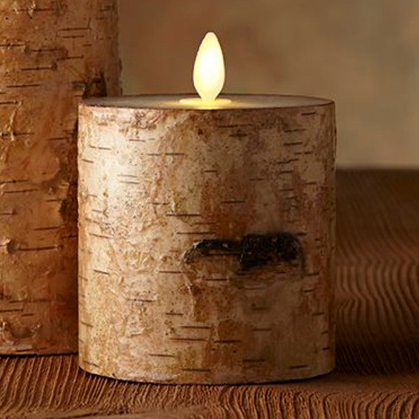 キャンドルLEDLUMINARAルミナラバーチピラー3.5×4インチゆらぎ