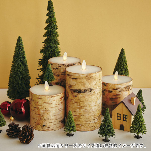 キャンドルLEDLUMINARAルミナラバーチピラー3.5×4インチゆらぎ