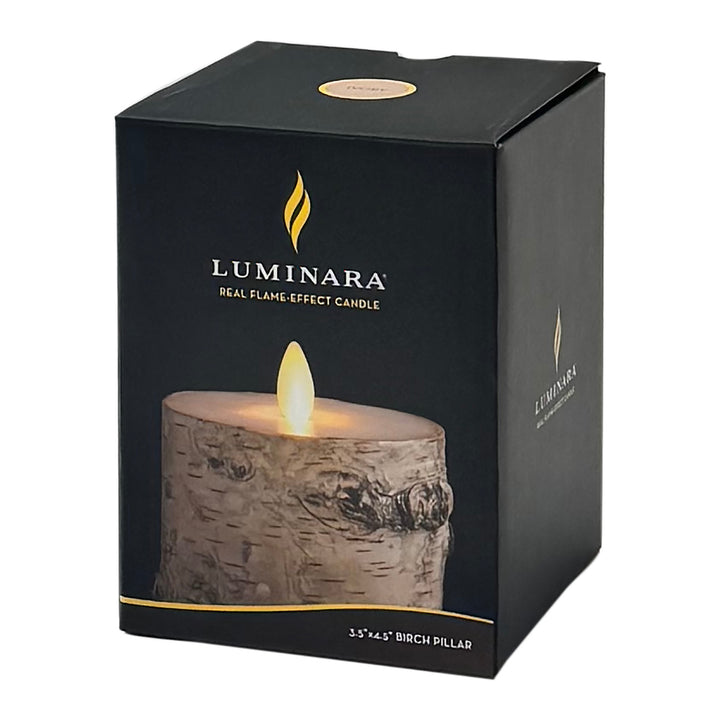 キャンドルLEDLUMINARAルミナラバーチピラー3.5×4インチゆらぎ