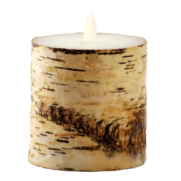 キャンドルLEDLUMINARAルミナラバーチピラー3.5×4インチゆらぎ