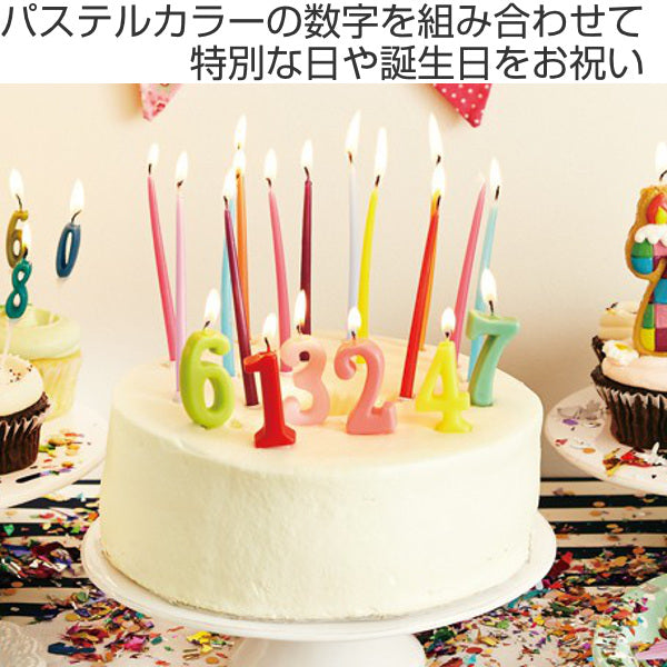 ナンバーキャンドルろうそく数字パステル