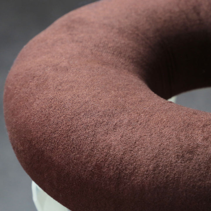 折りたたみ椅子座面高48.5cmドーナツクッション背もたれ付スイーツチェア