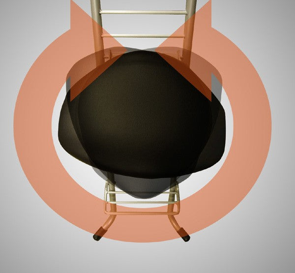 作業椅子座面回転タイプ高さ調節12段階調節プロワークチェアラウンド