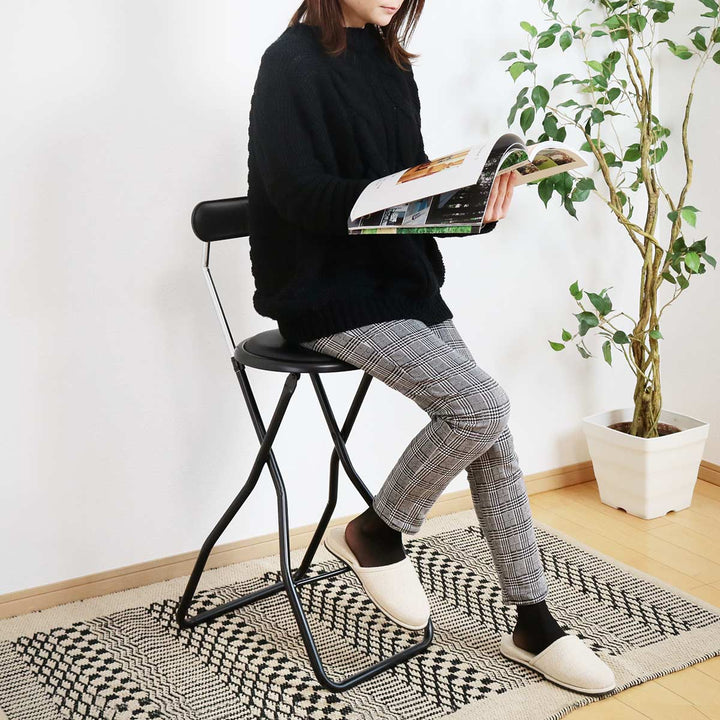 折りたたみ椅子座面高60cmキャプテンチェアハイタイプ