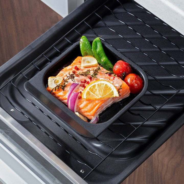 グリルプレート2個セット2段焼きプレートフッ素加工デュアルプラス日本製