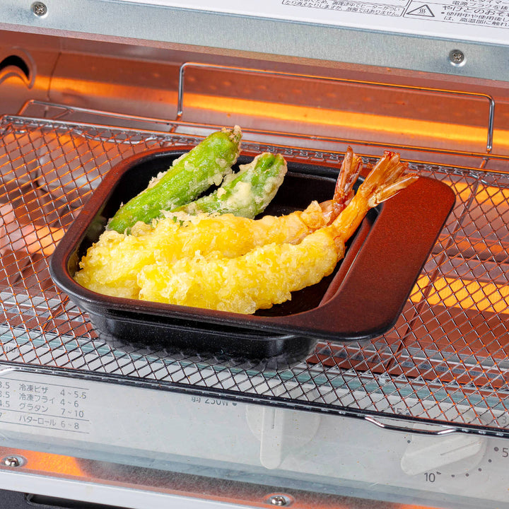 グリルプレート深型2段焼き下段グリル・オーブントースタープレートフッ素加工デュアルプラス日本製