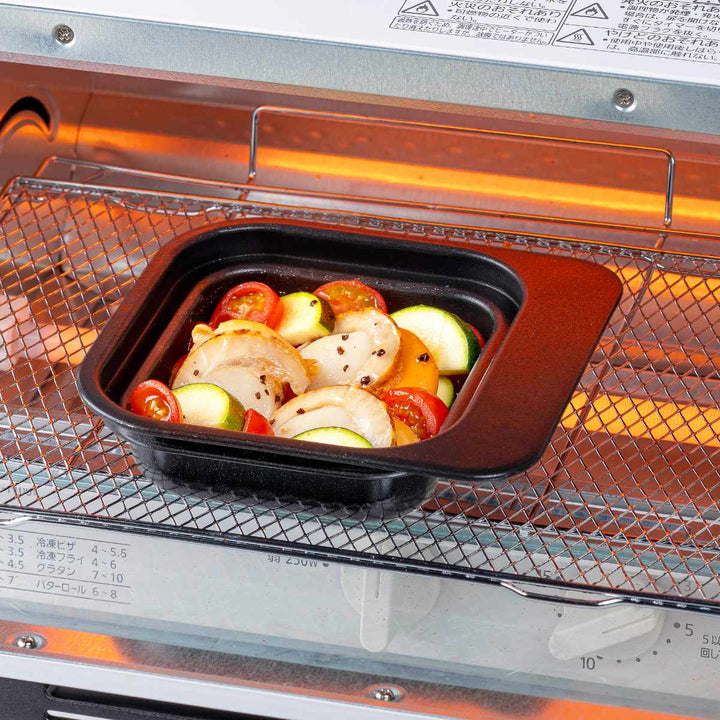 グリルプレート深型2段焼き下段グリル・オーブントースタープレートフッ素加工デュアルプラス日本製