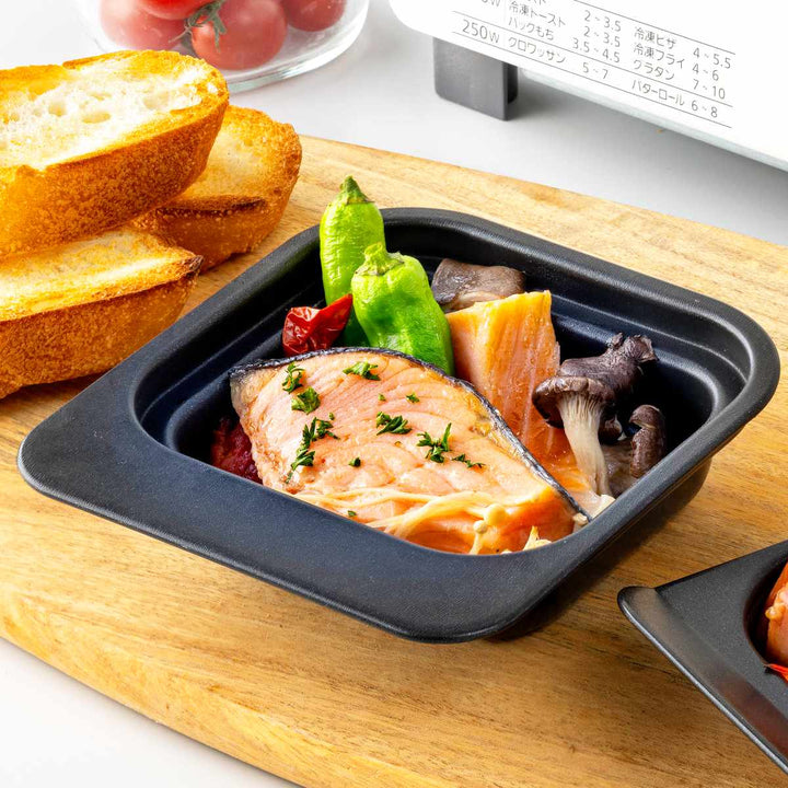 グリルプレート深型2段焼き下段グリル・オーブントースタープレートフッ素加工デュアルプラス日本製