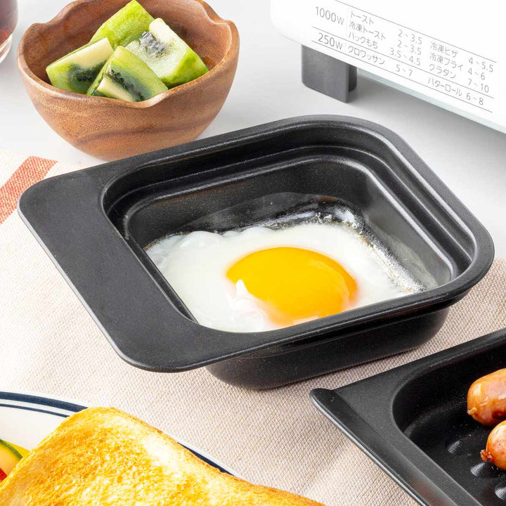 グリルプレート深型2段焼き下段グリル・オーブントースタープレートフッ素加工デュアルプラス日本製