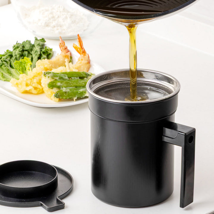 オイルポット500ml活性炭油ろ過ポットフッ素加工