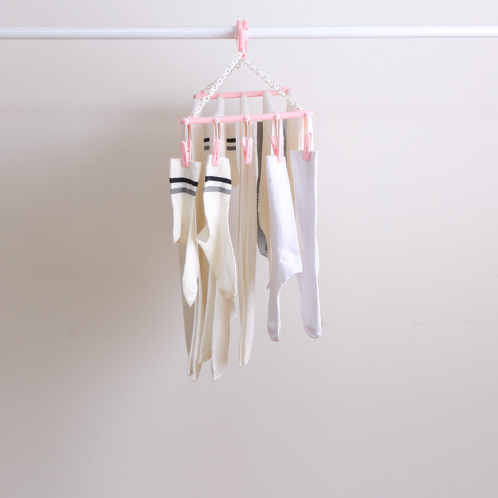 バスタオルハンガー5枚掛けピンチ10個付