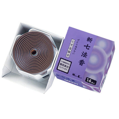 線香 渦巻き 煙少 新七法香 14巻入