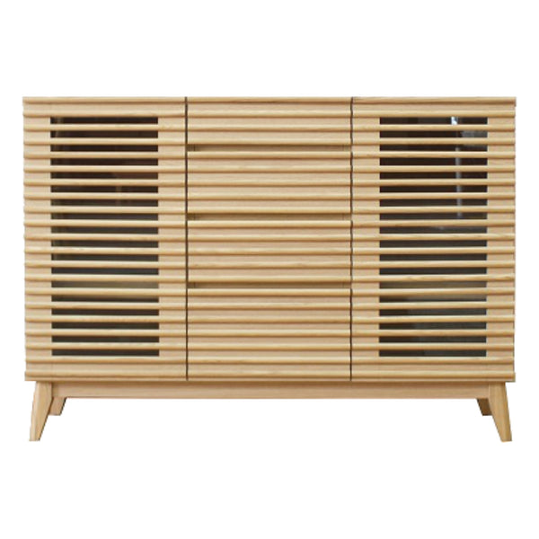 サイドボード幅120cm背面化粧フルスライドレール完成品