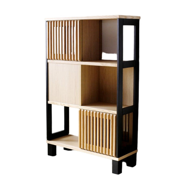 シェルフ幅80cm両面仕様間仕切り引き戸完成品