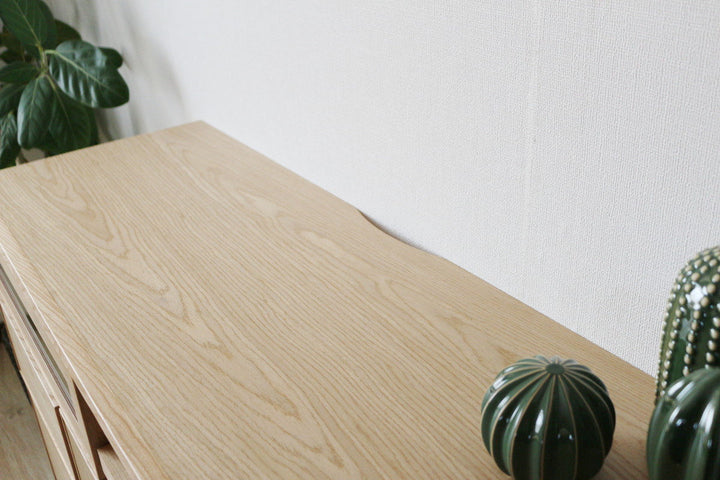 サイドボード幅70cmテーブル付背面化粧フルスライドレール完成品