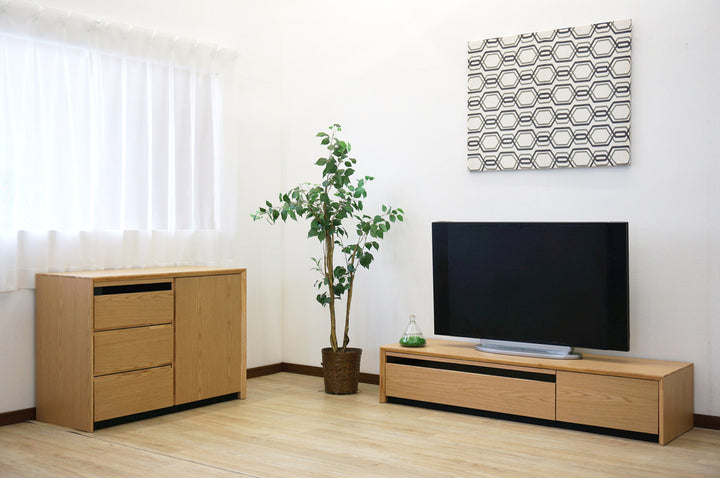 テレビ台幅150cm60型対応引き出しフルスライドレール完成品