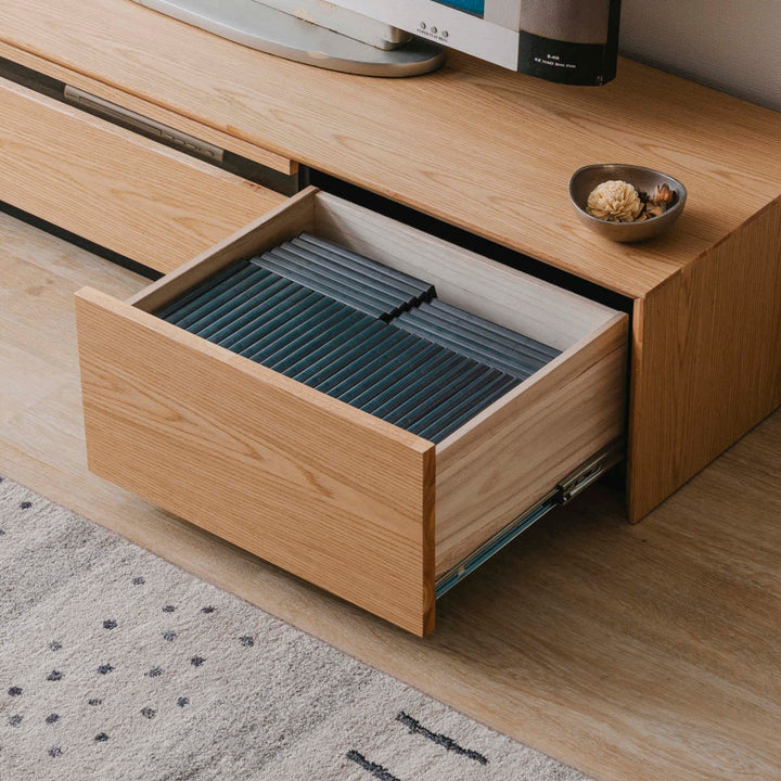 テレビ台幅150cm60型対応引き出しフルスライドレール完成品