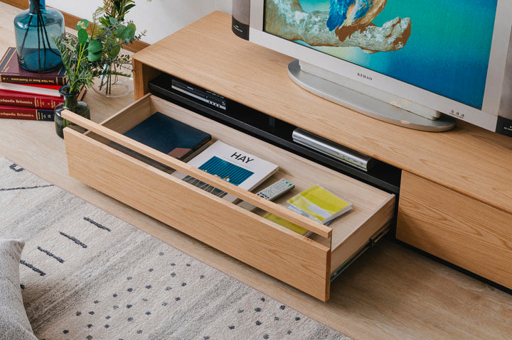 テレビ台幅150cm60型対応引き出しフルスライドレール完成品