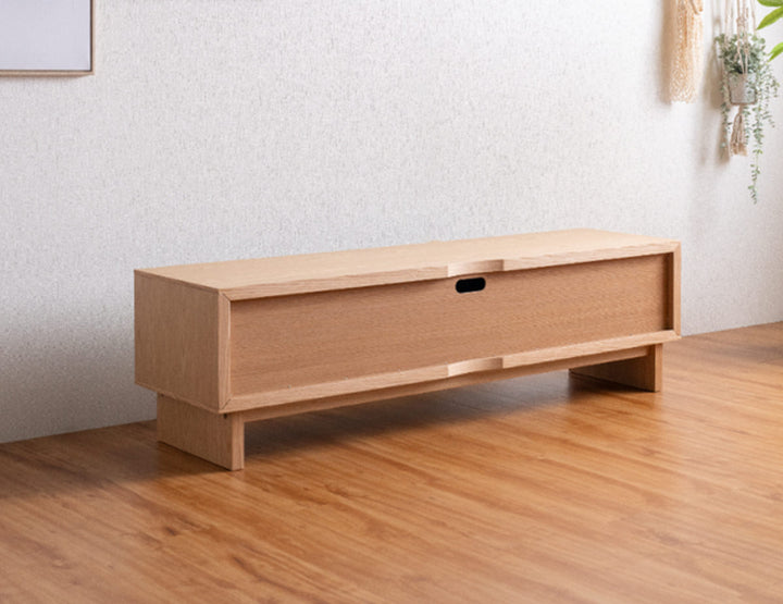 テレビ台幅210cm脚付きフルスライドレール天然木完成品