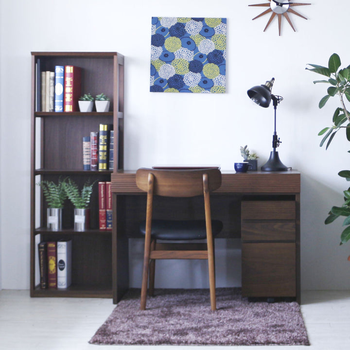 本棚幅50cm4段背面化粧天然木完成品