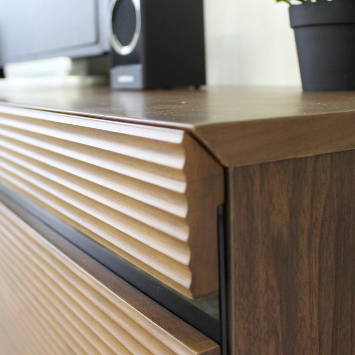 テレビ台幅166.5cm背面化粧リモコンOK天然木完成品