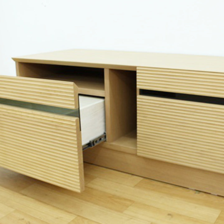 テレビ台幅166.5cm背面化粧リモコンOK天然木完成品