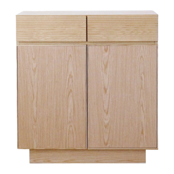 サイドボード幅80cm背面化粧天然木