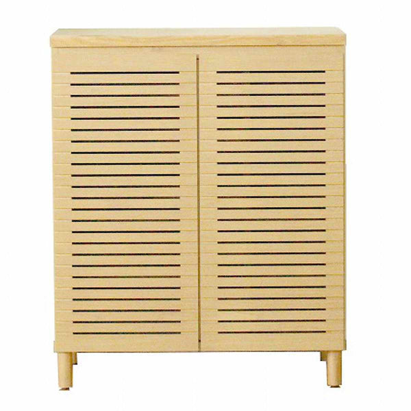 シューズキャビネットロータイプ幅80cm約15足収納天然木完成品