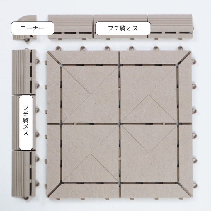 石目ユニット用ジョイントパーツコーナー2個入ストーン調