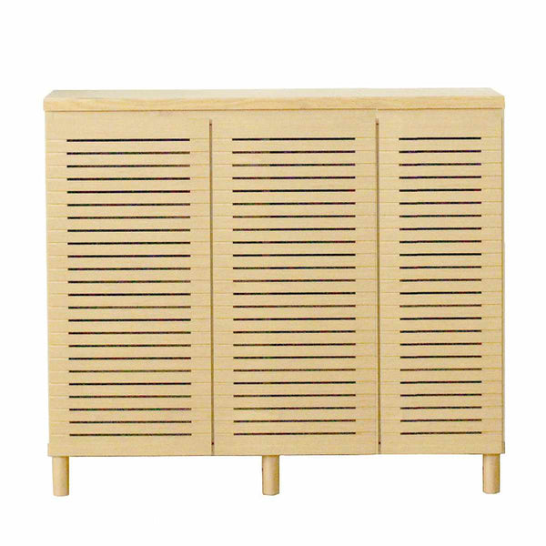 シューズキャビネット幅110cm約20足収納天然木完成品