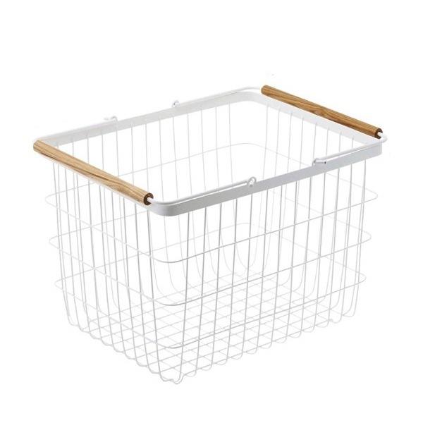 山崎実業toscaランドリーバスケットトスカMホワイト