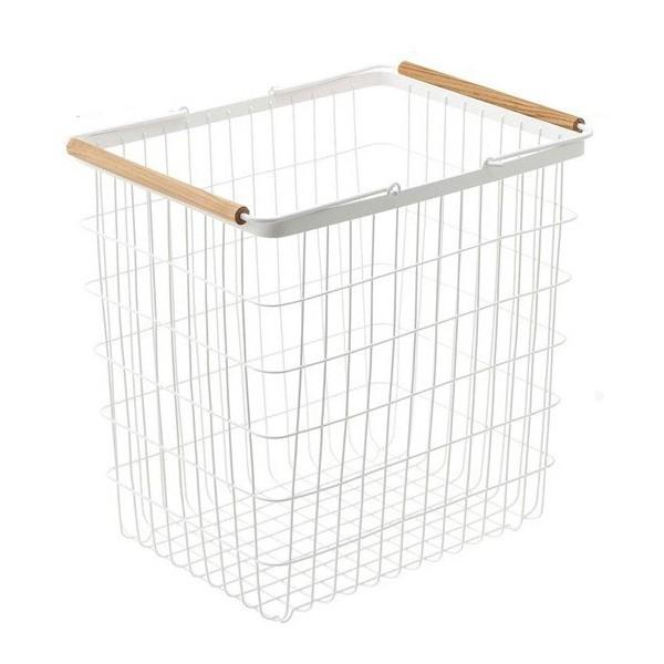 山崎実業toscaランドリーバスケットトスカLホワイト